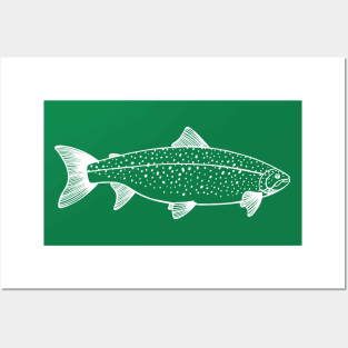 Landlocked Salmon - fisherman and fish lovers design Posters and Art